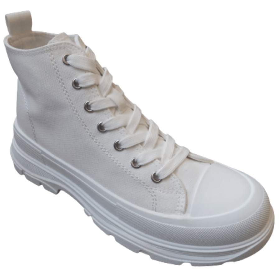 Bota tela cordones